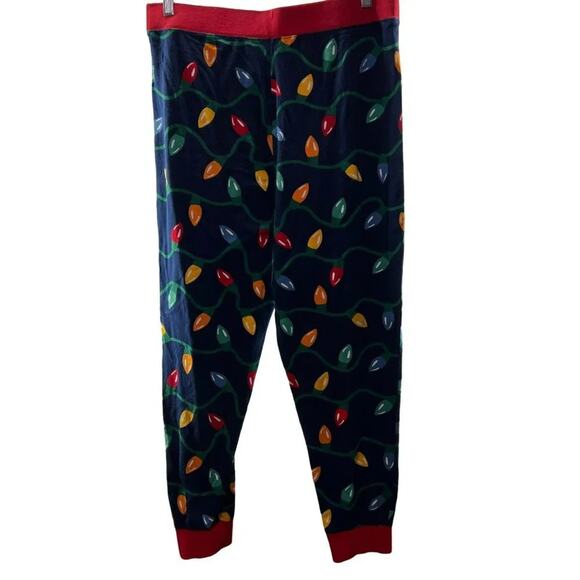 PajamaGram Christmas Lights Matching Christmas Pajama Set Mens Large - Picture 6 of 7